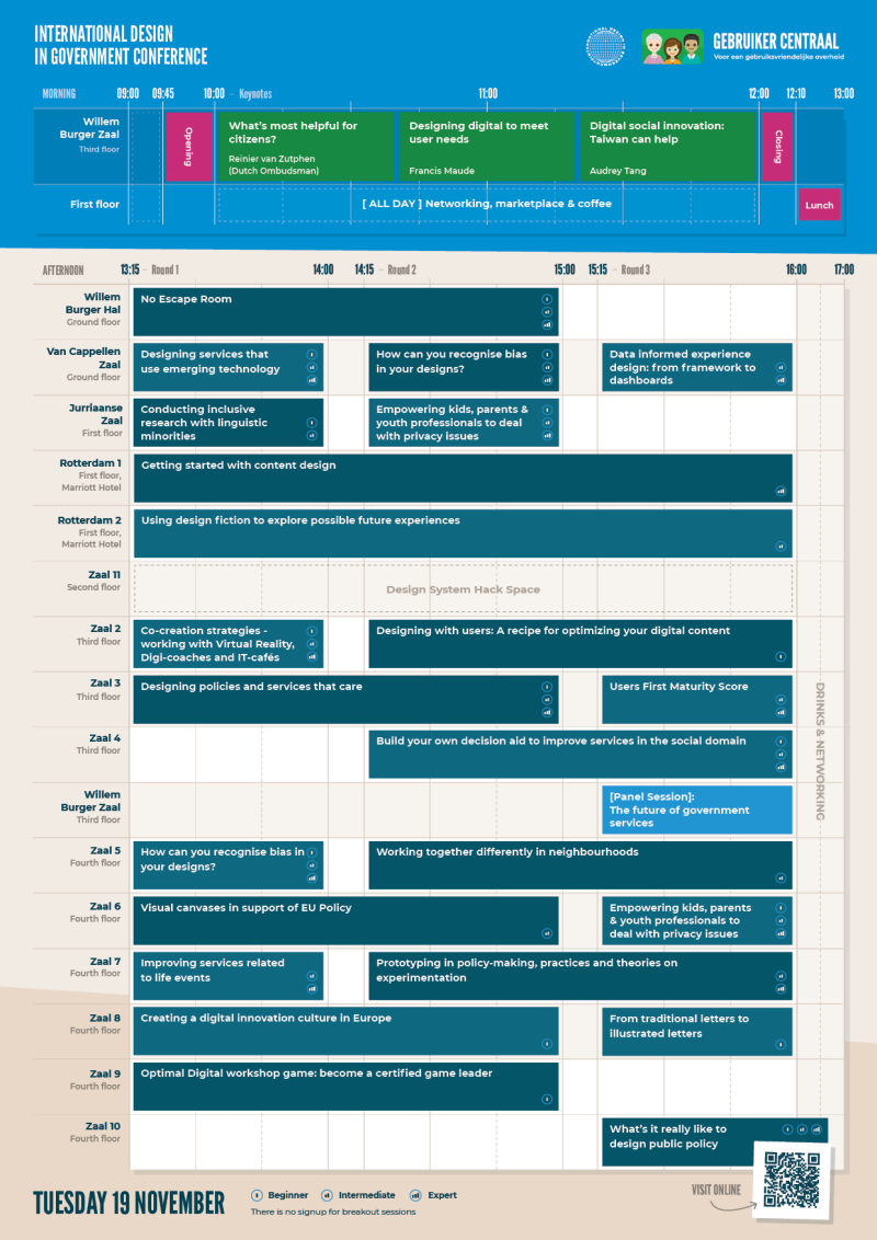 Blokkenschema voor dinsdag